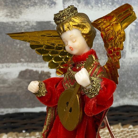 Vintage 1950s - 60s Koestel Wax Angel Christmas Tree Topper Handmade W Germany - Picture 7 of 16